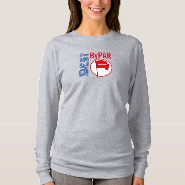 "Best by Par" - Golf Mamma Long-Sleased T-Shirt (Framsida)