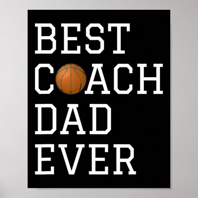 Best Bysketbyll Coach Pappa Tränar Far Gi Poster (Framsidan)