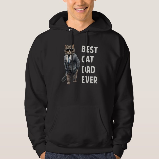Best Cad Dad Ever  Cat Dad Fathers Day Hoodie (Framsida)