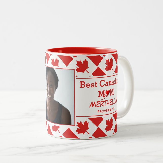 BEST CANADIAN MORSA Photo Två-Tonad Mugg (Framsida höger)