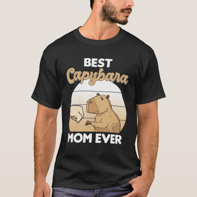 Best Capybara Mom Ever  Capybara T Shirt (Framsida)