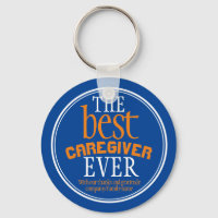 Best Caregiver någonsin Typography Blue