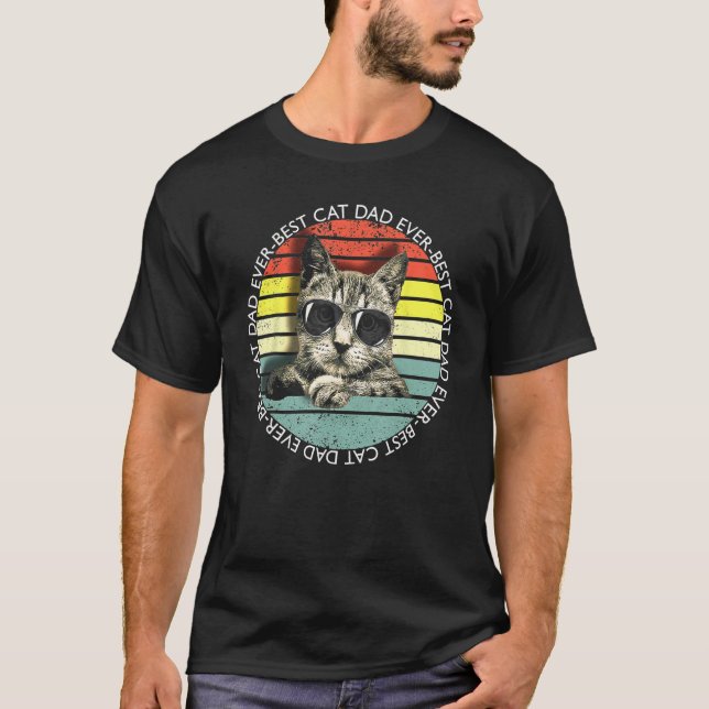 Best Cat Dad Ever 1 T Shirt (Framsida)