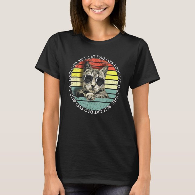 Best Cat Dad Ever 1 T Shirt (Framsida)