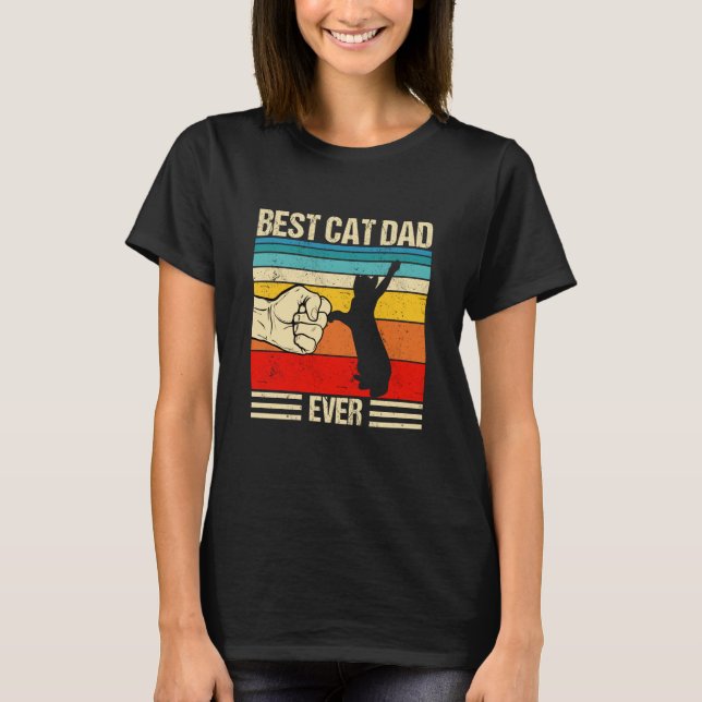 Best Cat Dad Ever Cat Dad Father's Day T Shirt (Framsida)