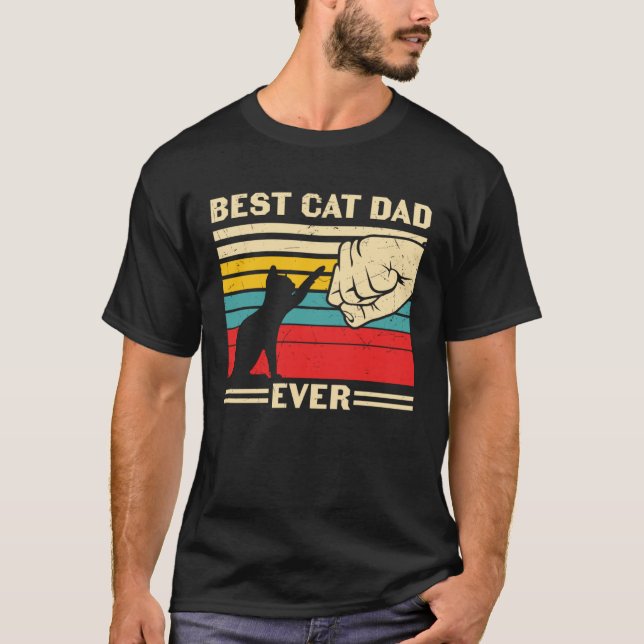 Best Cat Dad Ever   Cute Cat Owner Cat  Cat Daddy T Shirt (Framsida)