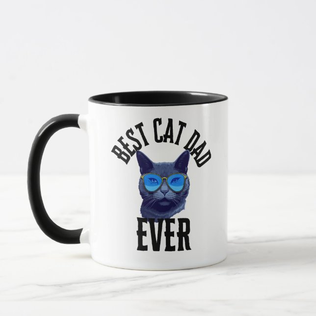 Best Cat Dad Ever Mug Mugg (Vänster)