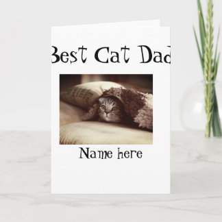best cat dad photo name fathers day pet dad daddy  kort