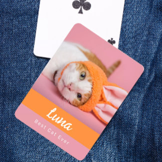Best Cat Ever Personalized Poker Cards Casinokort