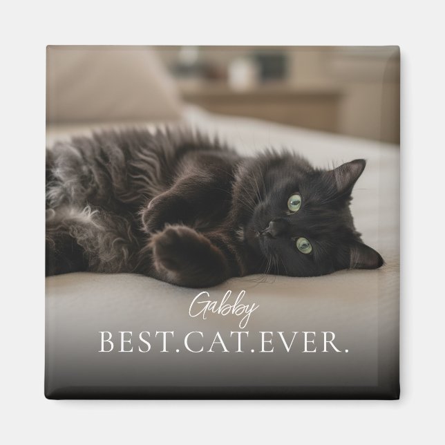 Best Cat Ever Your Pet Name And Photo  Magnet (Framsidan)