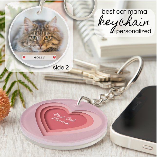 Best Cat Mama Custom Photo Heart (Skapare uppladdad)