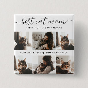 Best Cat Mamma: Anpassningsbar Mors dag Cat Photo Knapp