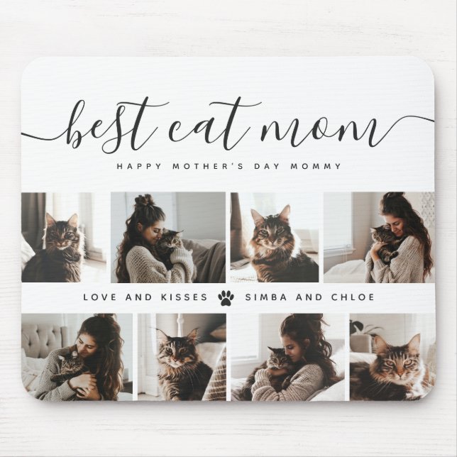 Best Cat Mamma: Anpassningsbar Mors dag Cat Photo Musmatta (Framsidan)