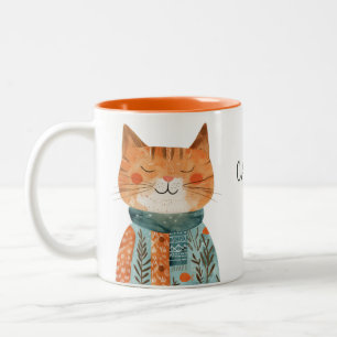 Best Cat Mamma Cute Mors dag Namn Två-Tonad Mugg