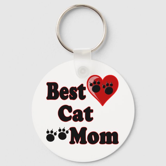 Best Cat Mamma Merchandise för Mor Nyckelring (Framsida)