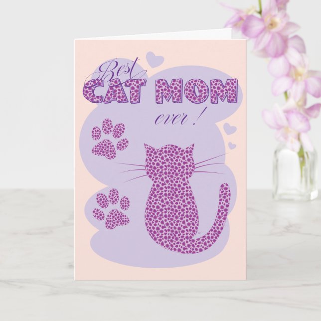 Best Cat Mamma | Mors dag-gratulationskort Kort (Orkide)