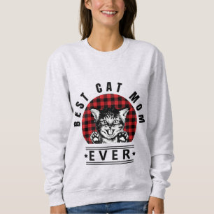Best Cat Mamma någonsin Buffalo Check T Shirt