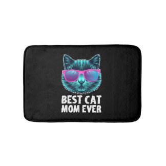 Best Cat Mamma någonsin Cute Funny Glass Badrumsmatta