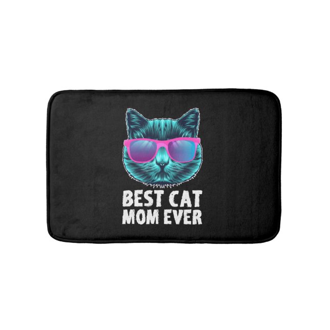 Best Cat Mamma någonsin Cute Funny Glass Badrumsmatta (Framsidan)