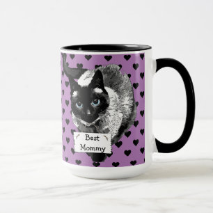 "Best Cat Mamma" siamesisk katt Dam-kaffe Mugg