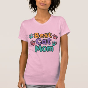Best Cat Mamma T-Shirt - Utskriftsdesign för färgf