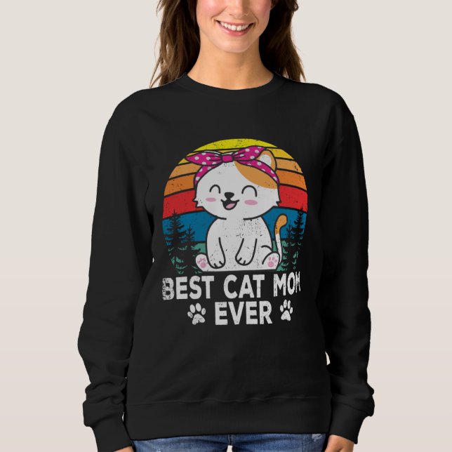 Best Cat  Mom Cute Cats Owner Pet Animals Graphic T Shirt (Framsida)