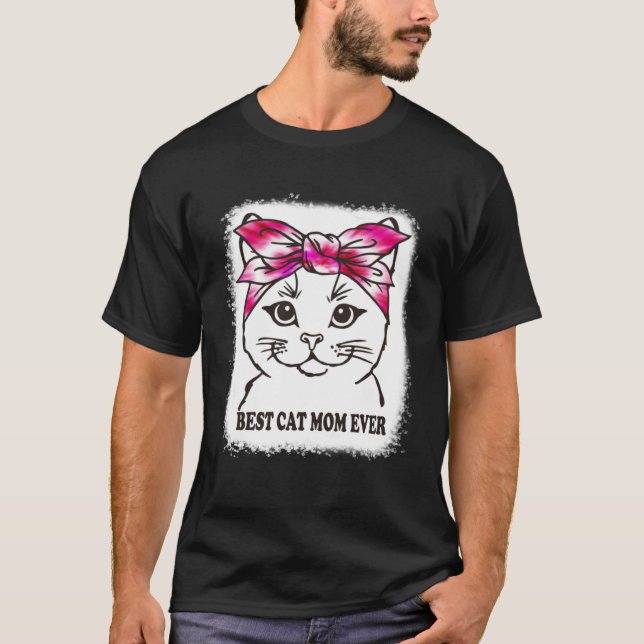 Best Cat Mom Ever Tie Dye Cat Mommy Mother s Day C T Shirt (Framsida)