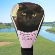 Best cat mom photo template golfer gift custom 