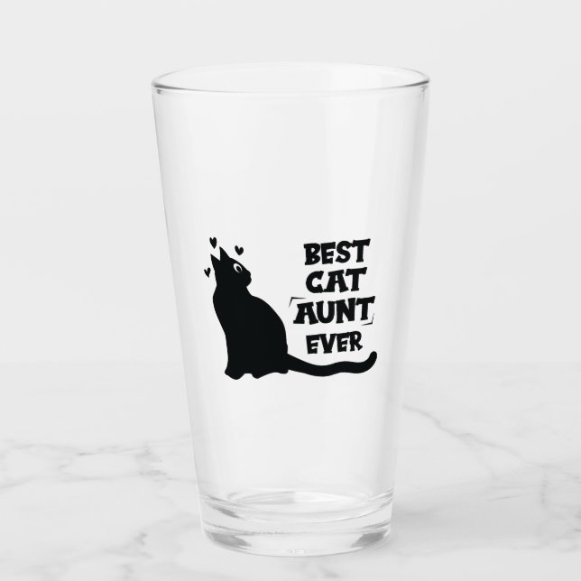 Best Cat Moster någonsin Cat Lover Glaskopp (Framsida)