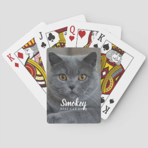 "Best Cat nånsin" Pet Photo Personlig Casinokort