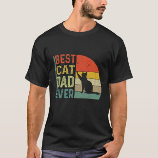 Best Cat Pappa All American Flagga Pappa Fars dag T Shirt