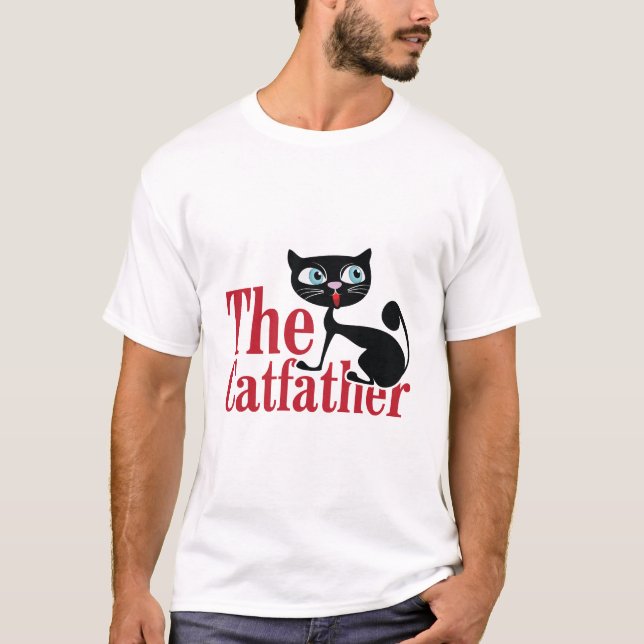 Best Cat Pappa, Catfather, Fars dag Funny Tee (Framsida)