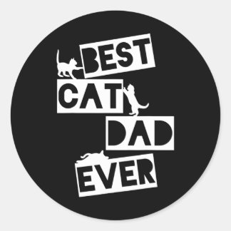 Best Cat Pappa Evers Cat Pappa Runt Klistermärke
