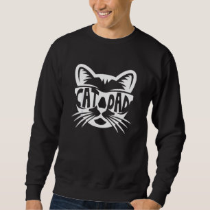 Best Cat Pappa Fars dag Manar Kattunge pappa Pappa Lång Ärmad Tröja