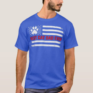 Best Cat Pappa någonsin American Flagga Cat Lovers T Shirt