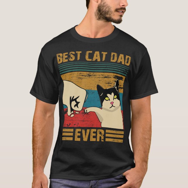 Best Cat Pappa någonsin - Bester Katzenvater aller T Shirt (Framsida)