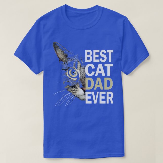 Best Cat Pappa någonsin Cat Lovers Funny Fars dag T Shirt (Design framsida)