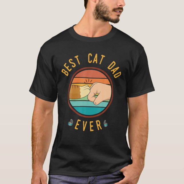 Best-Cat Pappa någonsin - Ginger Cat Edition T Shirt (Framsida)