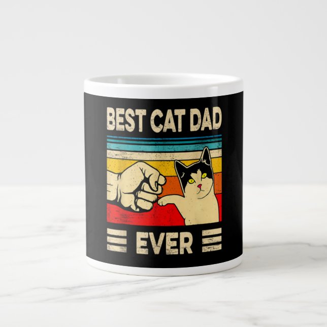 Best Cat Pappa någonsin Jumbo Coffee Mugg (Framsidan)