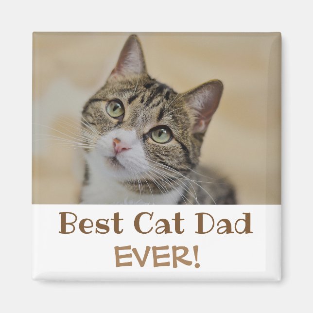 Best Cat Pappa någonsin Photo Magnet (Framsidan)