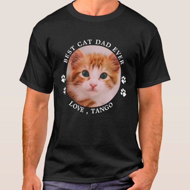 Best Cat Pappa någonsin Tass avtryck Anpassningsba T Shirt (Skapare uppladdad)
