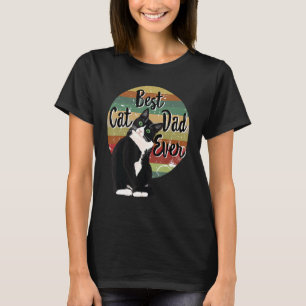 Best Cat Pappa någonsin Tuxedo Fars dag Funny Retr T Shirt