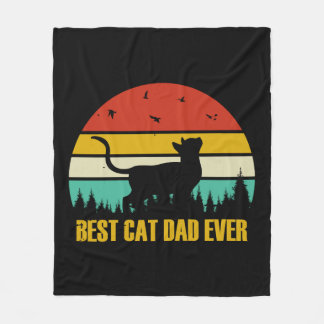 Best Cat Pappa nånsin Geschenk Fleecefilt