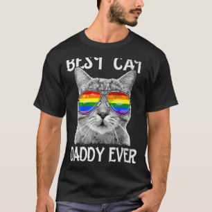 Best Cat pappa nånsin Lgbt Gay pride Rainbow Sungl T Shirt