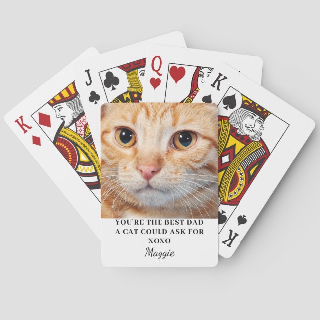 Best Cat Pappa Photo Casinokort (Baksidan)