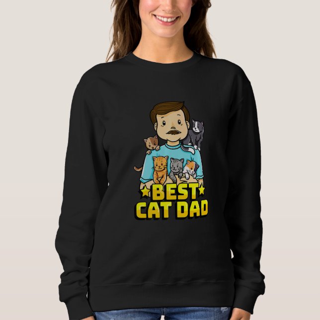 Best Cat Pappa T Shirt (Framsida)