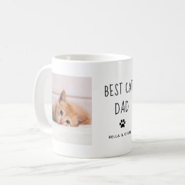 Best Cat Pappa | Två foto-handskrivna texter Kaffemugg