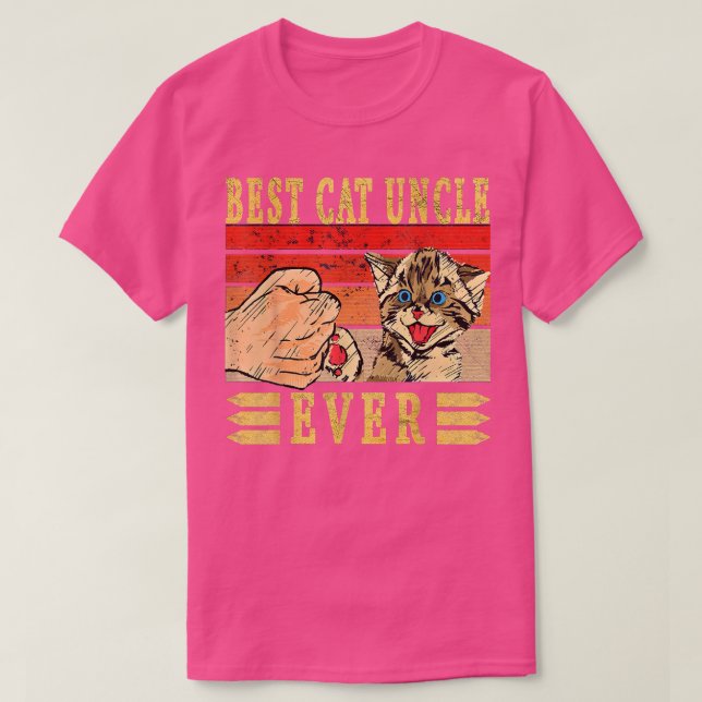 Best Cat Uncle Ever Cats Uncle Birthday Uncle Cat  T Shirt (Design framsida)