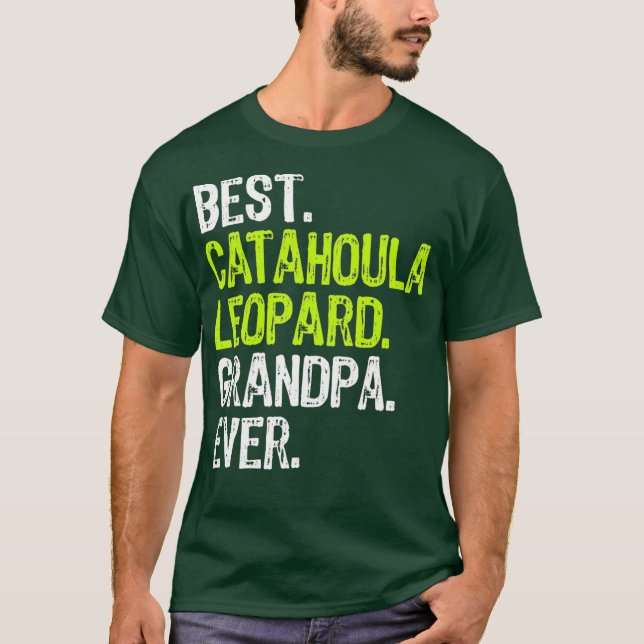 Best Catahoula Leopard Grandpa Aldripa Hund älskar T Shirt (Framsida)