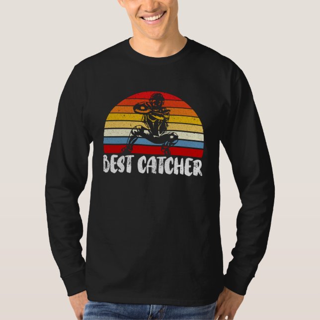 Best Catcher Baseball Player Baseball Coach Sports T Shirt (Framsida)